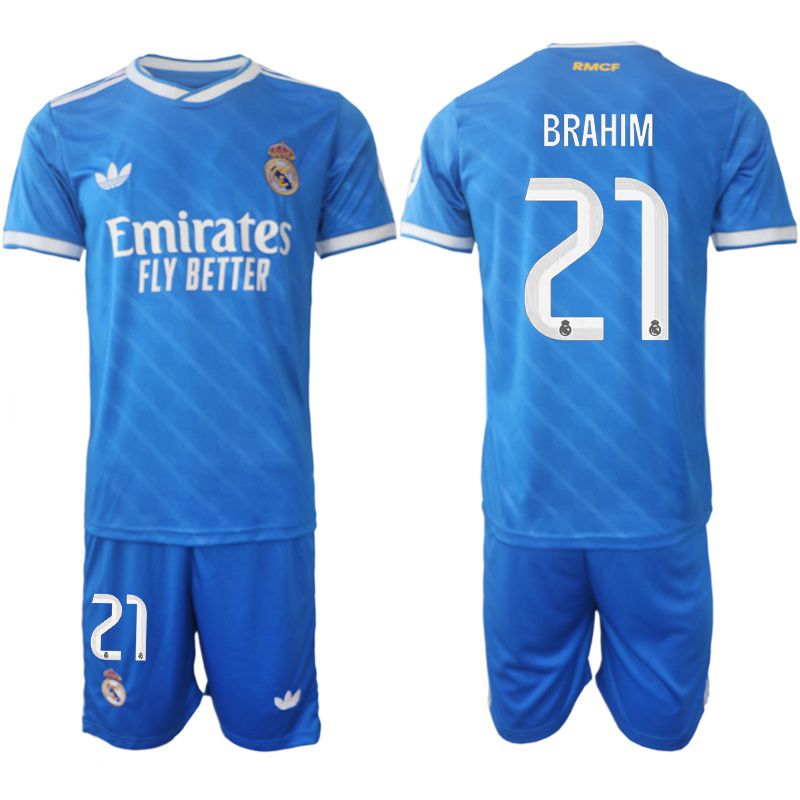 Men 2025-2026 Club Real Madrid away blue #21 Soccer Jersey